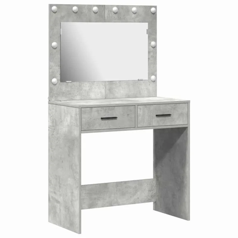 Makiažo stalas Betono pilka 78,5 x 41 x 135 cm Apdirbta mediena