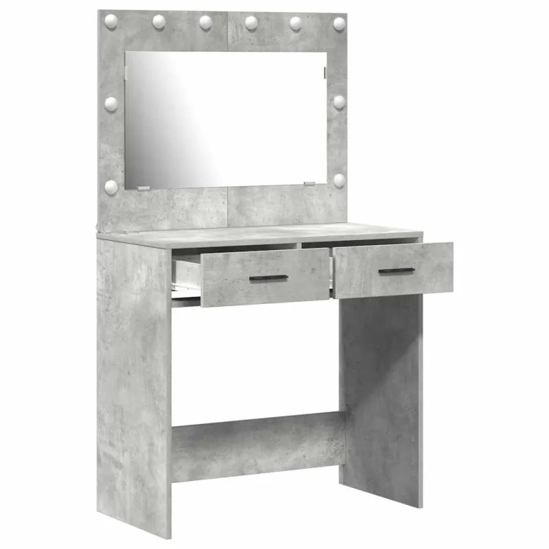 Makiažo stalas Betono pilka 78,5 x 41 x 135 cm Apdirbta mediena