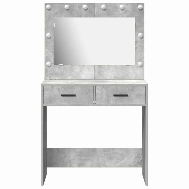 Makiažo stalas Betono pilka 78,5 x 41 x 135 cm Apdirbta mediena