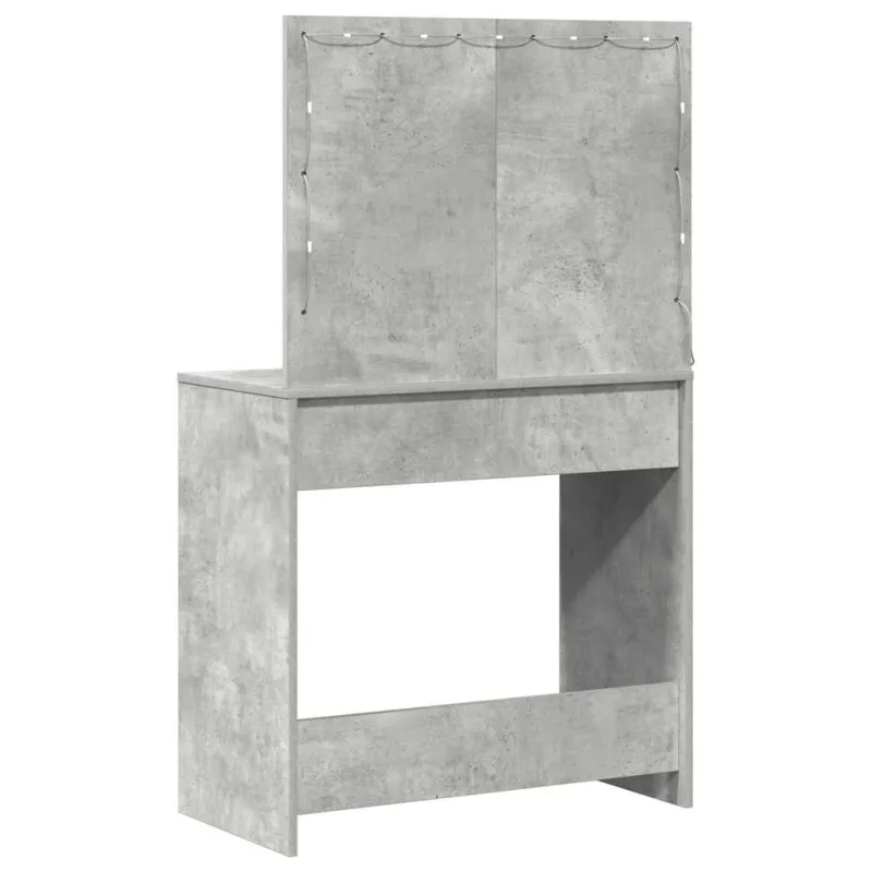 Makiažo stalas Betono pilka 78,5 x 41 x 135 cm Apdirbta mediena