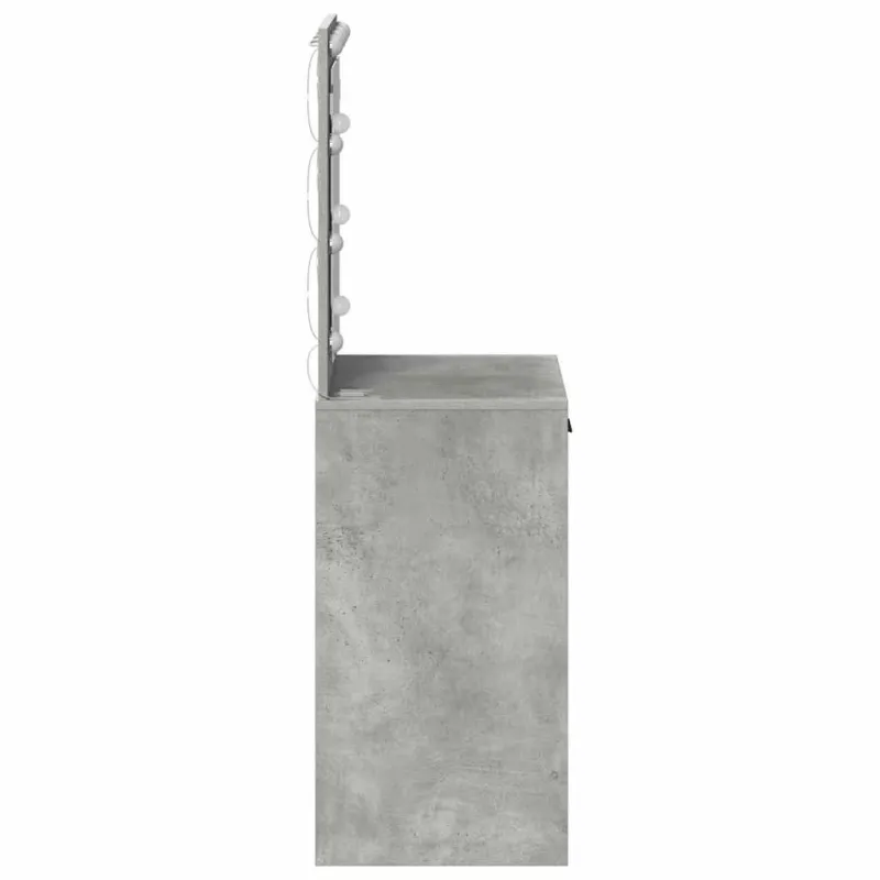 Makiažo stalas Betono pilka 50 x 41 x 135 cm Apdirbta mediena