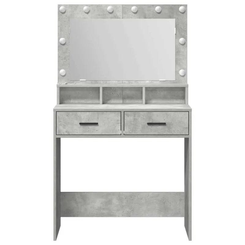 Makiažo stalas Betono pilka 79 x 41 x 135 cm Apdirbta mediena