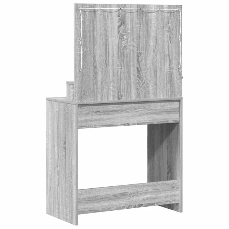 Makiažo stalas Pilkas Sonoma 79 x 41 x 135 cm Apdirbta mediena