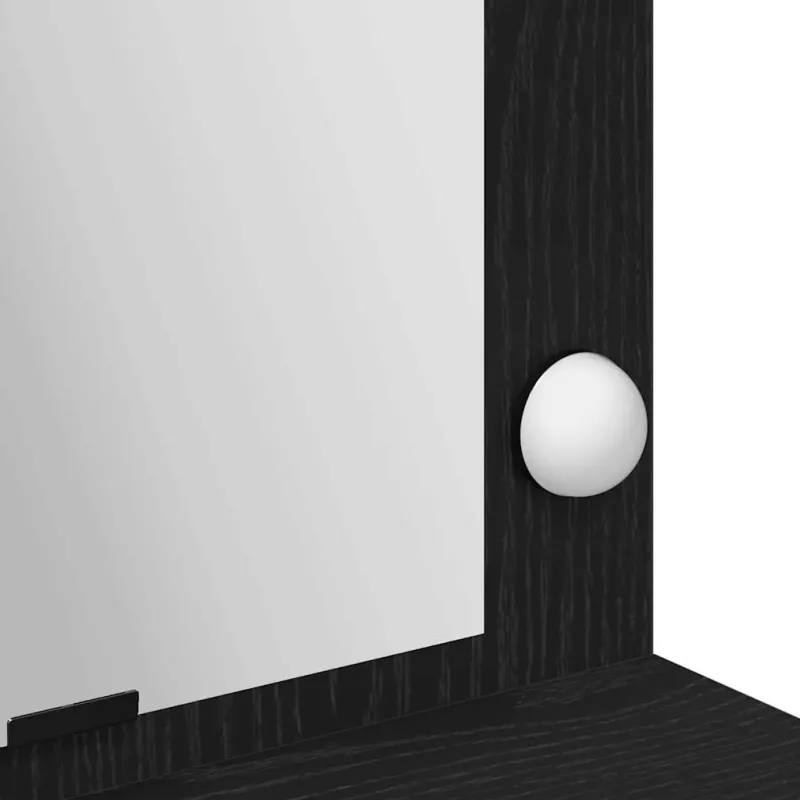 Makiažo stalas su lentyna Juodas ąžuolas 100 x 41 x 135 cm