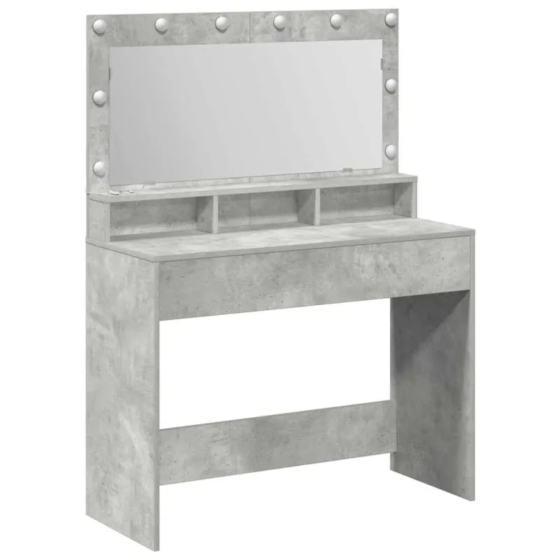 Makiažo stalas Betono pilka 100 x 41 x 135 cm Apdirbta mediena