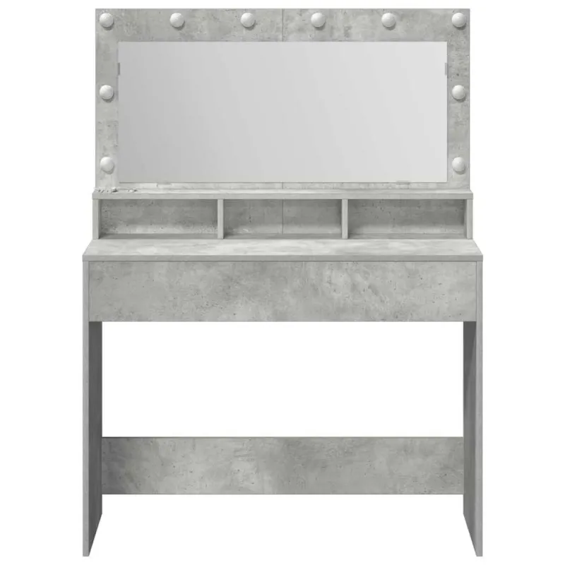 Makiažo stalas Betono pilka 100 x 41 x 135 cm Apdirbta mediena