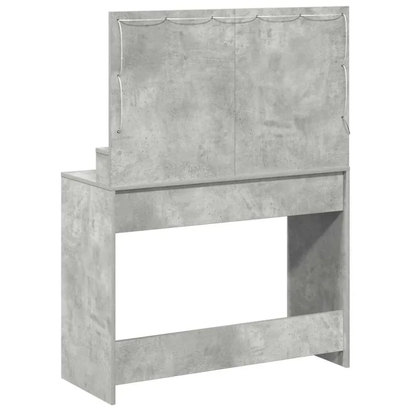Makiažo stalas Betono pilka 100 x 41 x 135 cm Apdirbta mediena