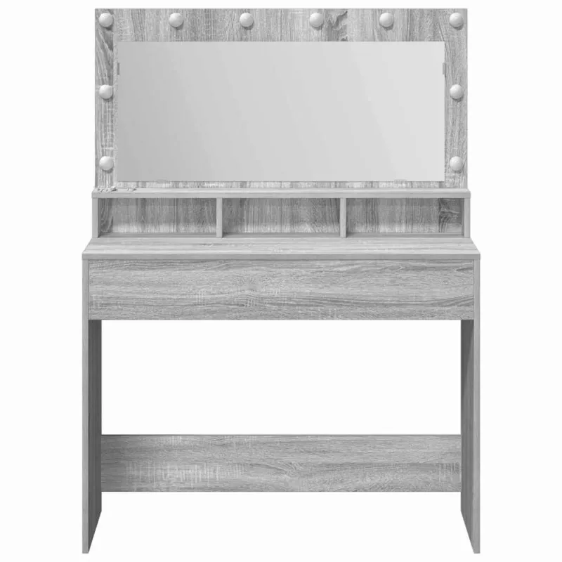 Makiažo stalas Pilkas Sonoma 100 x 41 x 135 cm Apdirbta mediena