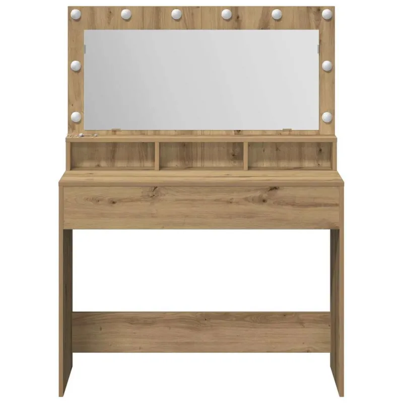 Makiažo stalas su lentyna Amatininkų ąžuolas 100 x 41 x 135 cm
