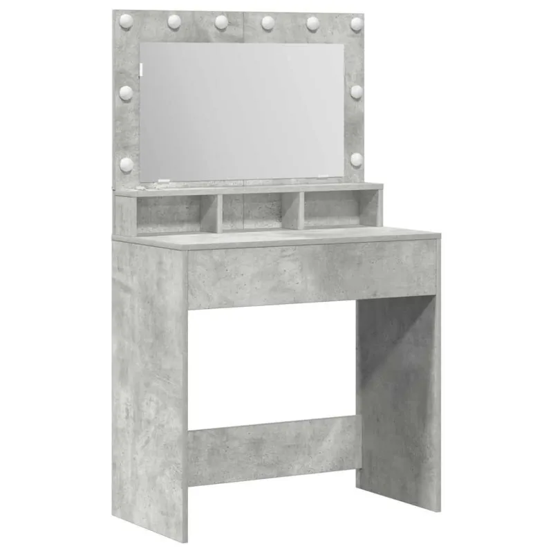 Makiažo stalas Betono pilka 78,5 x 41 x 135 cm Apdirbta mediena