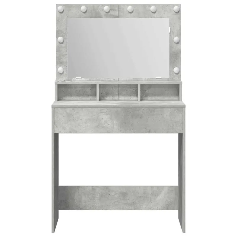 Makiažo stalas Betono pilka 78,5 x 41 x 135 cm Apdirbta mediena
