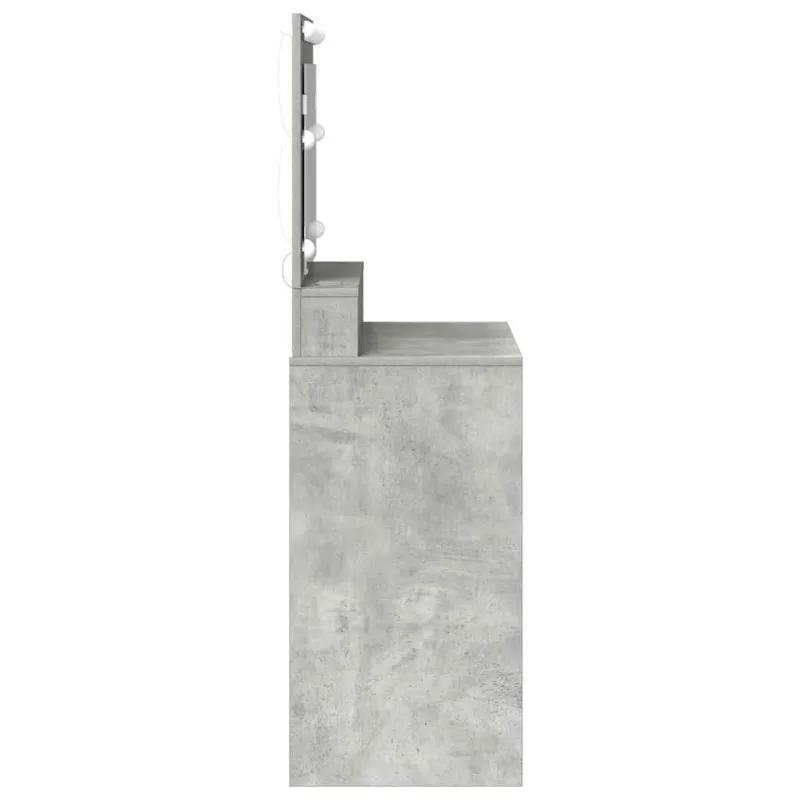 Makiažo stalas Betono pilka 78,5 x 41 x 135 cm Apdirbta mediena
