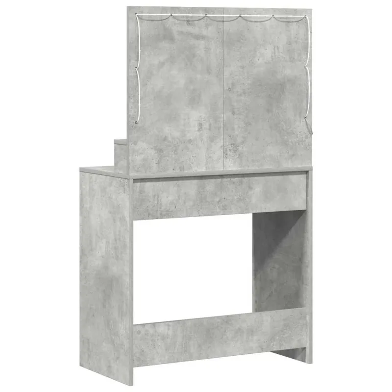 Makiažo stalas Betono pilka 78,5 x 41 x 135 cm Apdirbta mediena