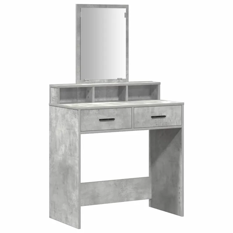 Makiažo stalas Betono pilka 79 x 41 x 140 cm Apdirbta mediena