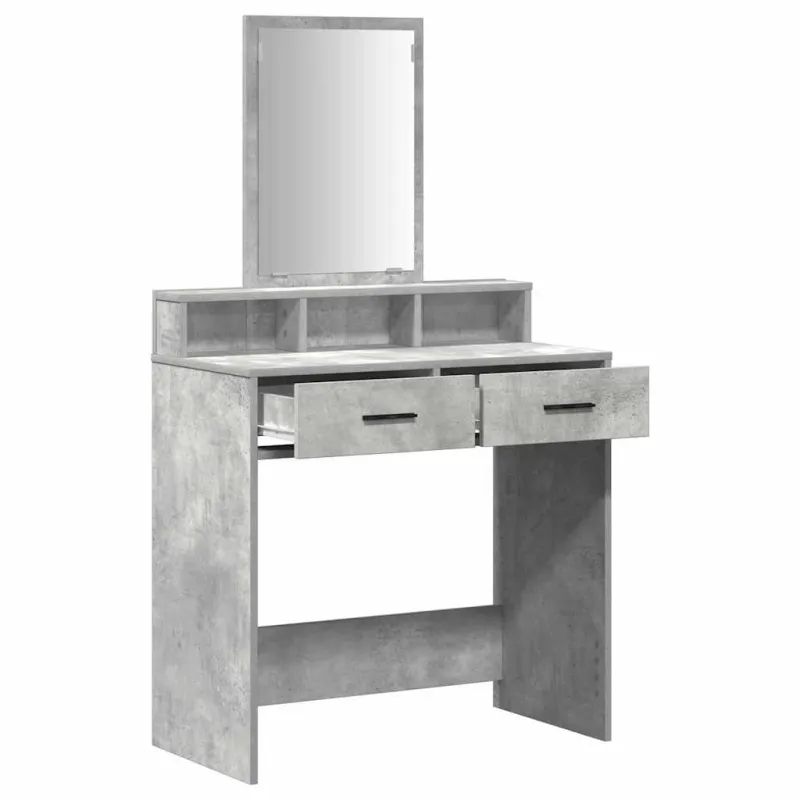 Makiažo stalas Betono pilka 79 x 41 x 140 cm Apdirbta mediena