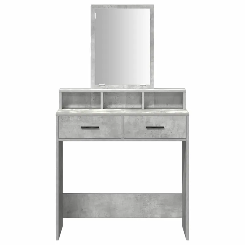 Makiažo stalas Betono pilka 79 x 41 x 140 cm Apdirbta mediena