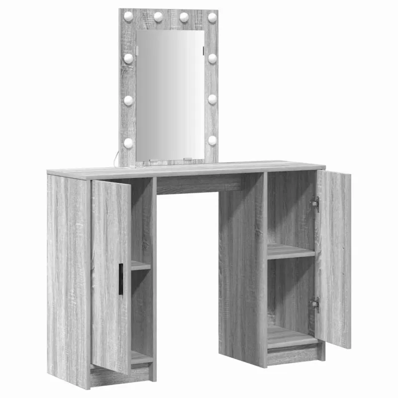 Makiažo stalas Pilka 102 x 33 x 135 cm Apdirbta mediena