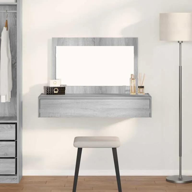 Makiažo stalas Pilka 100 x 40 x 70 cm Apdirbta mediena