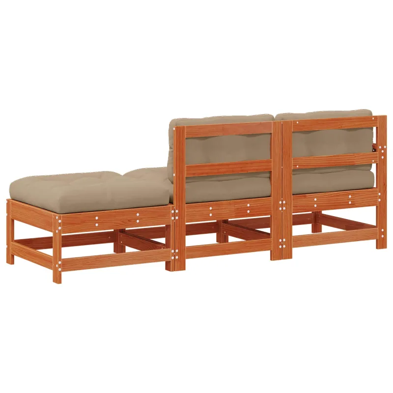 Sekcija sofa vienetai su pagalve Vaško ruda 190 x 62 x 70,5cm