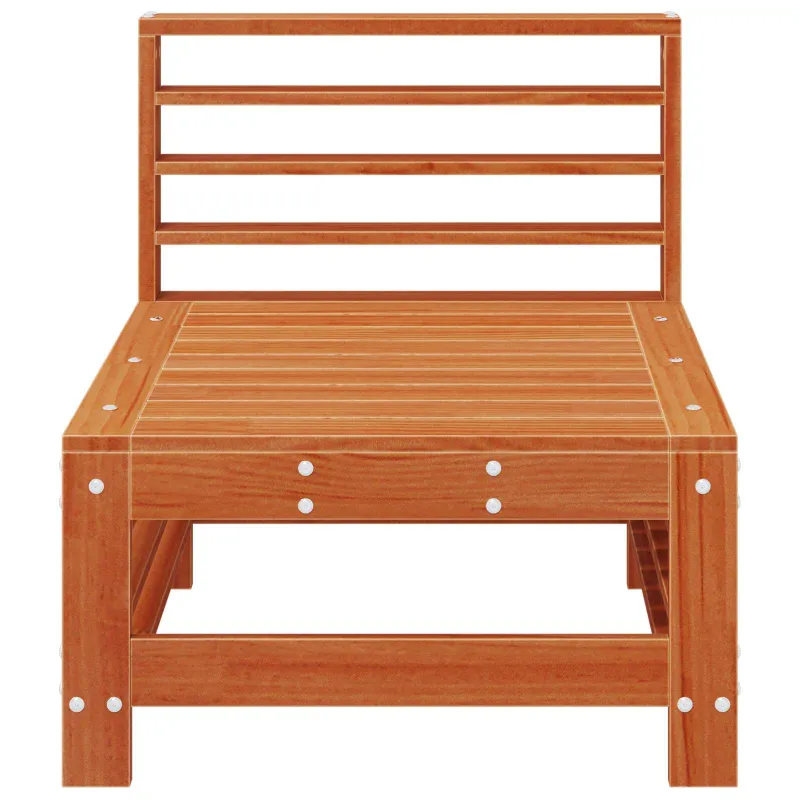 Sodo vidurinė sofa Tvirtas pušies medis Vaško Rudos Pušies