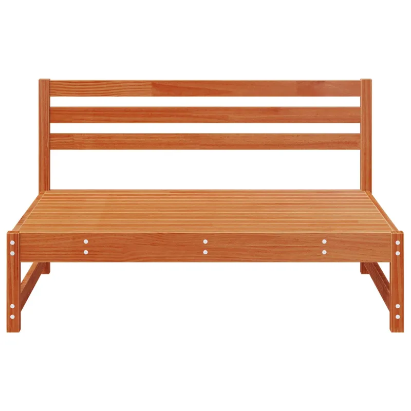 Sodo vidurinė sofa Tvirtas pušies medis Vaško Ruda