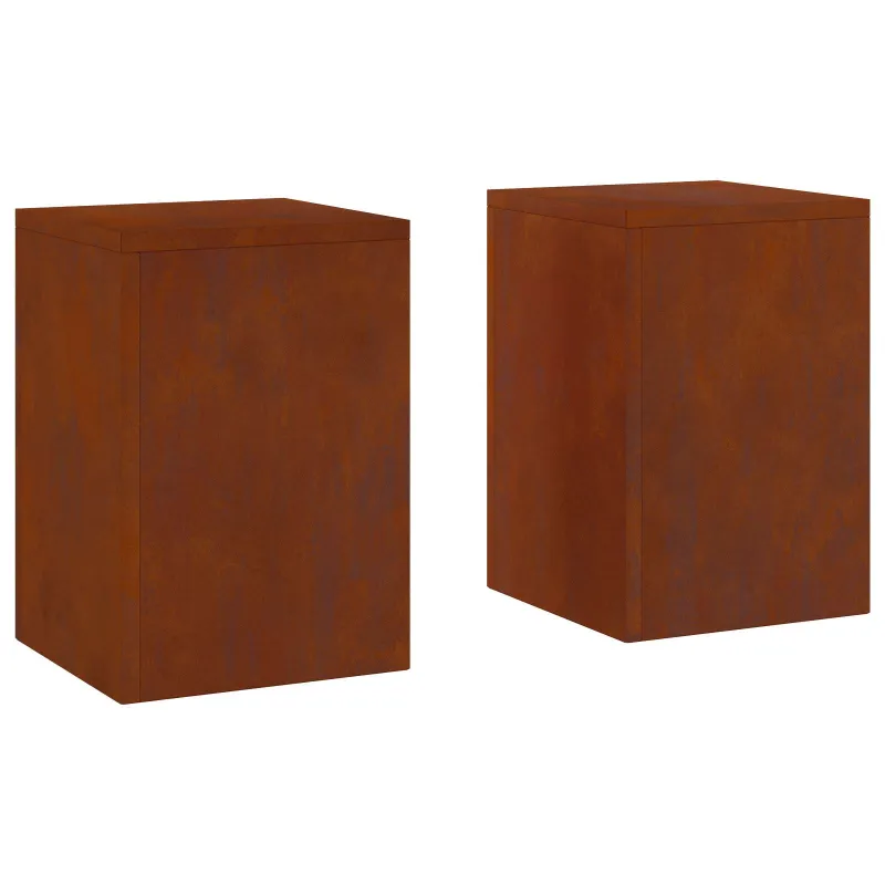 Augalų stovas 2 pcs Rūdijanti 24 x 24 x 35 cm