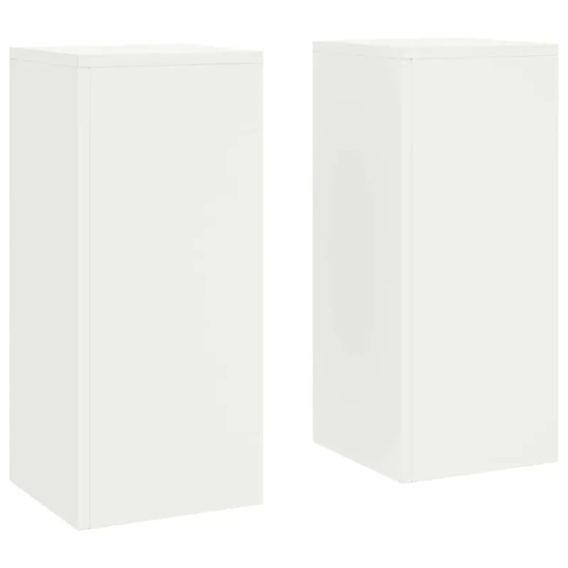 Augalų stovas 2 pcs Balta 24 x 24 x 55 cm Plienas