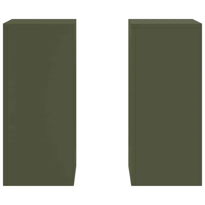 Augalų stovas 2 pcs Alyvuogių žalia 24 x 24 x 55 cm Plienas