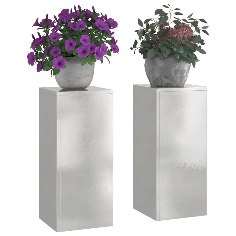 Augalų stovas 2 pcs Sidabro 24 x 24 x 55 cm