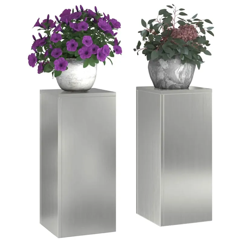 Augalų stovas 2 pcs Sidabro 24 x 24 x 55 cm