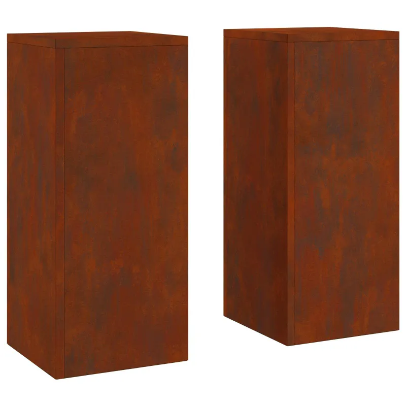 Augalų stovas 2 pcs Rūdijanti 24 x 24 x 55 cm