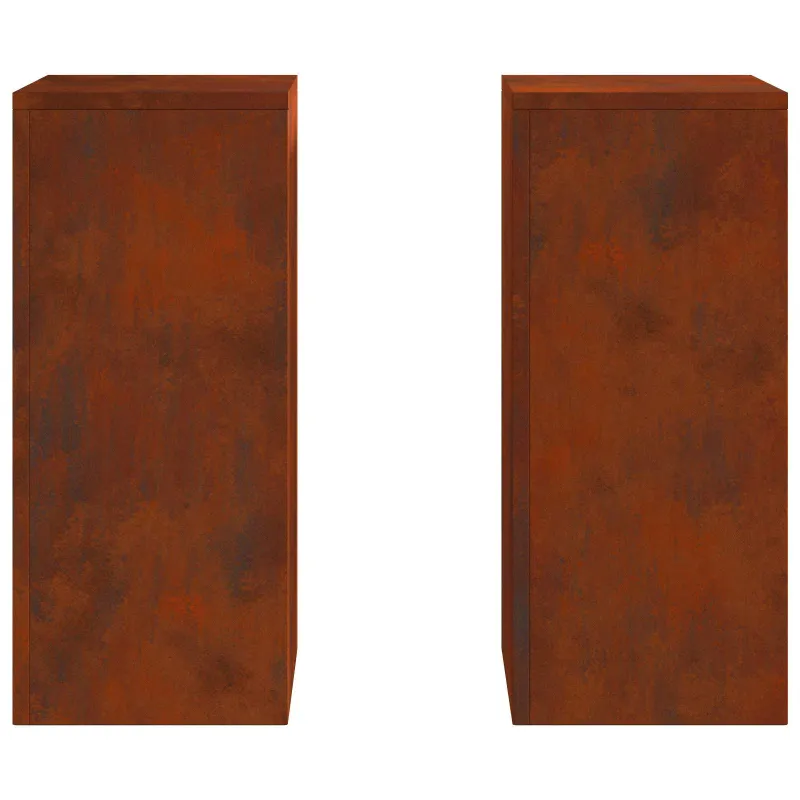 Augalų stovas 2 pcs Rūdijanti 24 x 24 x 55 cm