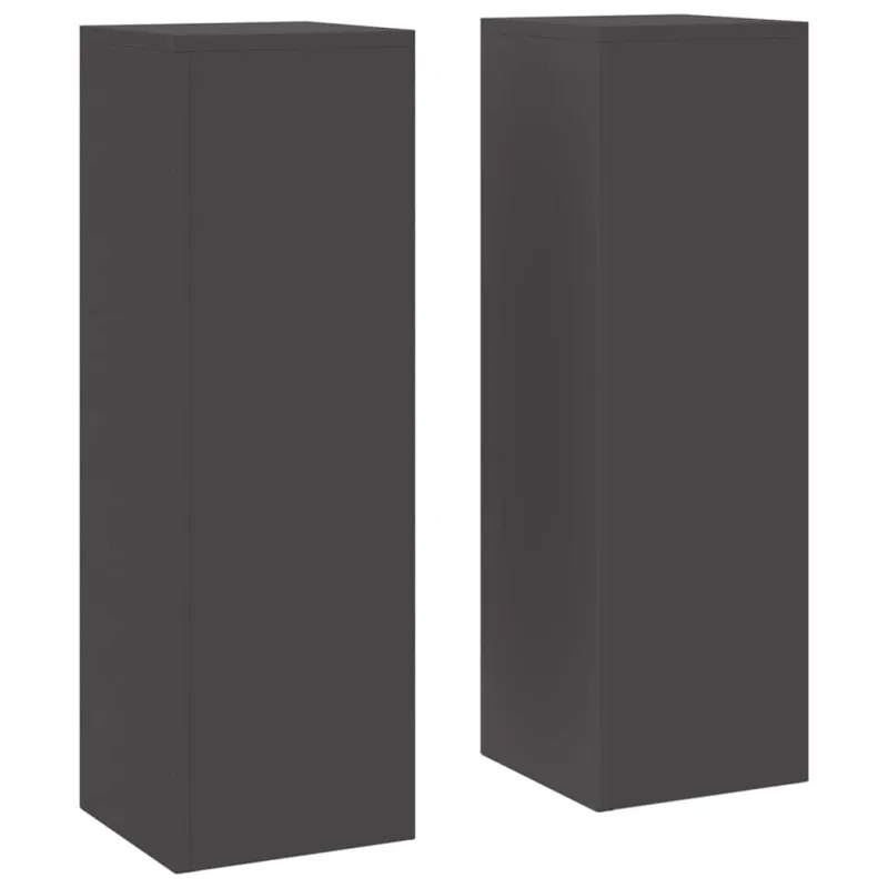 Augalų stovas 2 pcs Juoda 24 x 24 x 75 cm Plienas