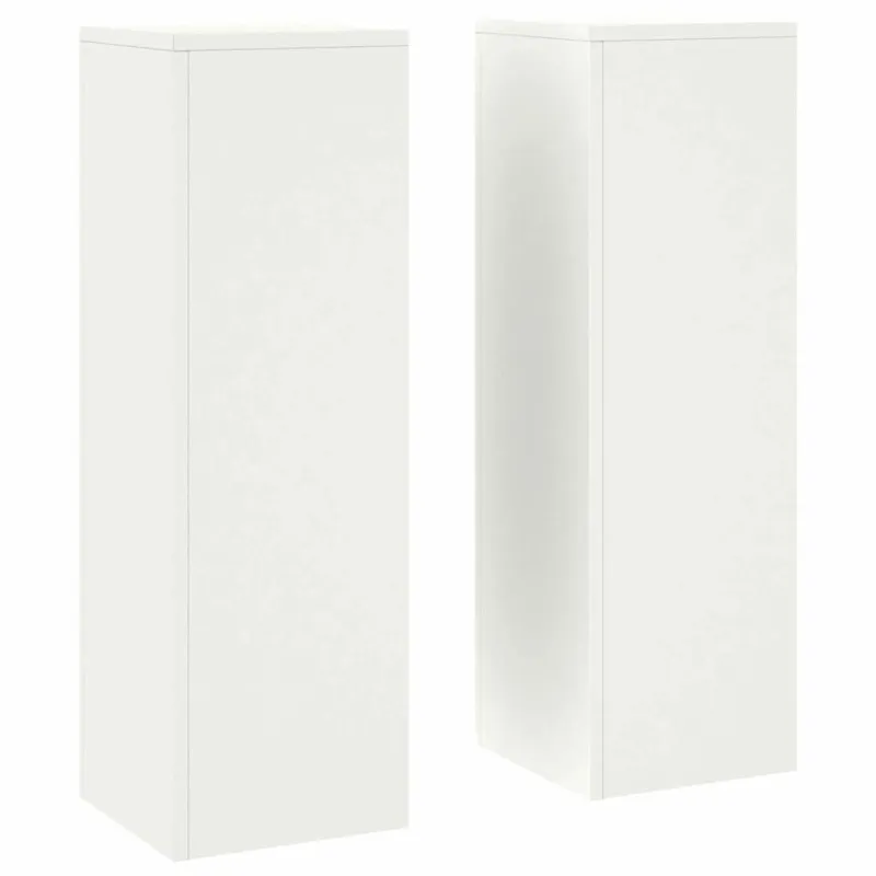 Augalų stovas 2 pcs Balta 24 x 24 x 75 cm Plienas