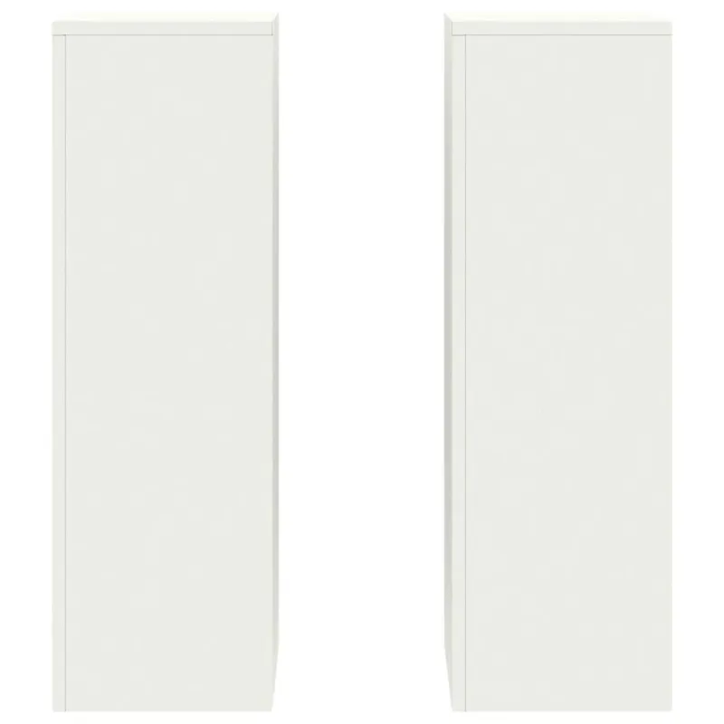 Augalų stovas 2 pcs Balta 24 x 24 x 75 cm Plienas