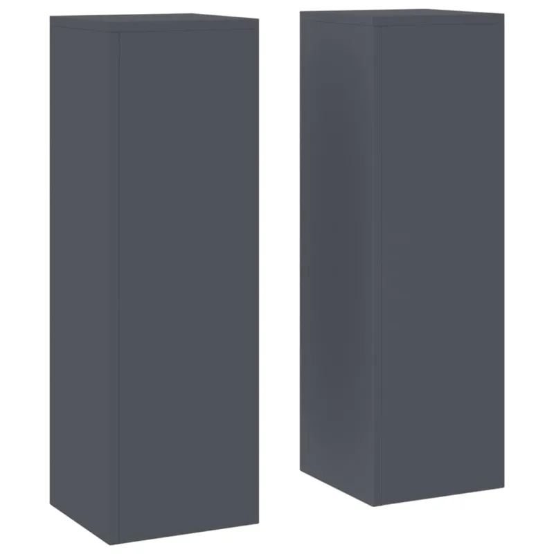 Augalų stovas 2 pcs Antracitas 24 x 24 x 75 cm Plienas