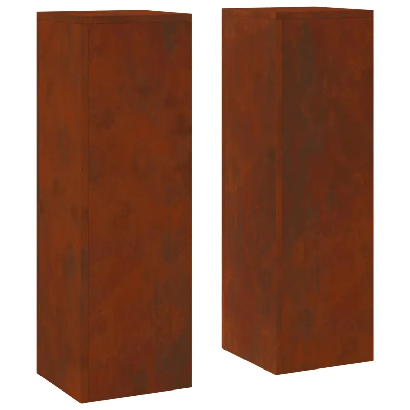 Augalų stovas 2 pcs Rūdijanti 24 x 24 x 75 cm