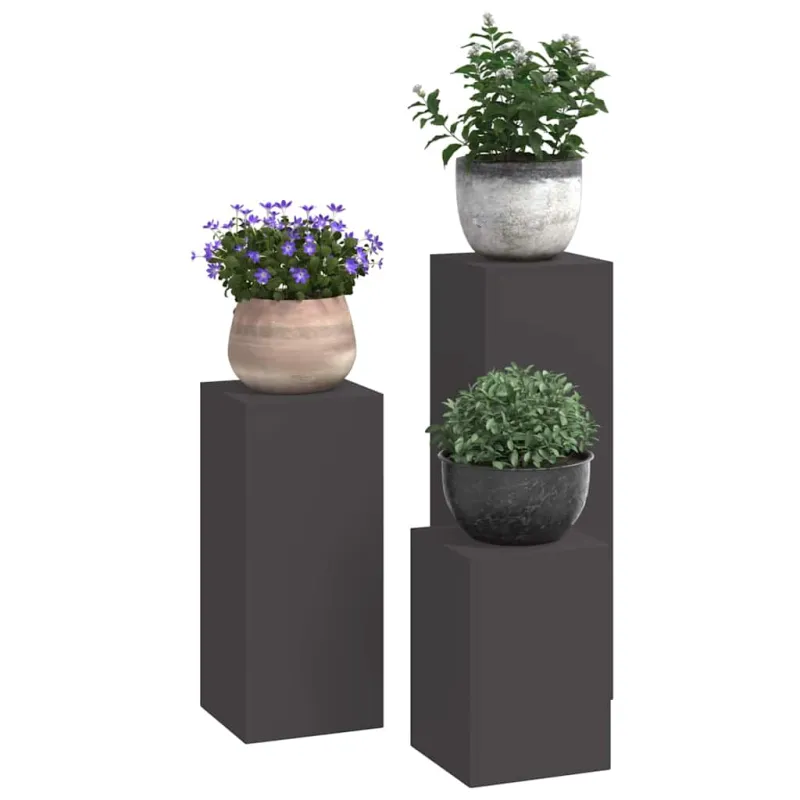 Augalų stovas 3 pcs Juoda Plienas