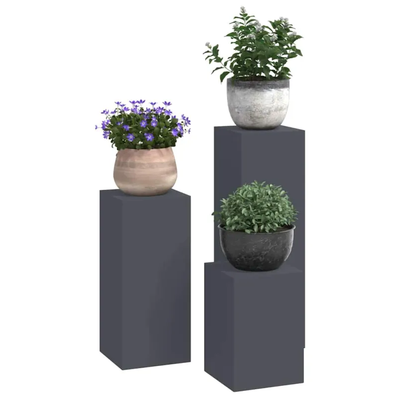 Augalų stovas 3 pcs Antracitas Plienas