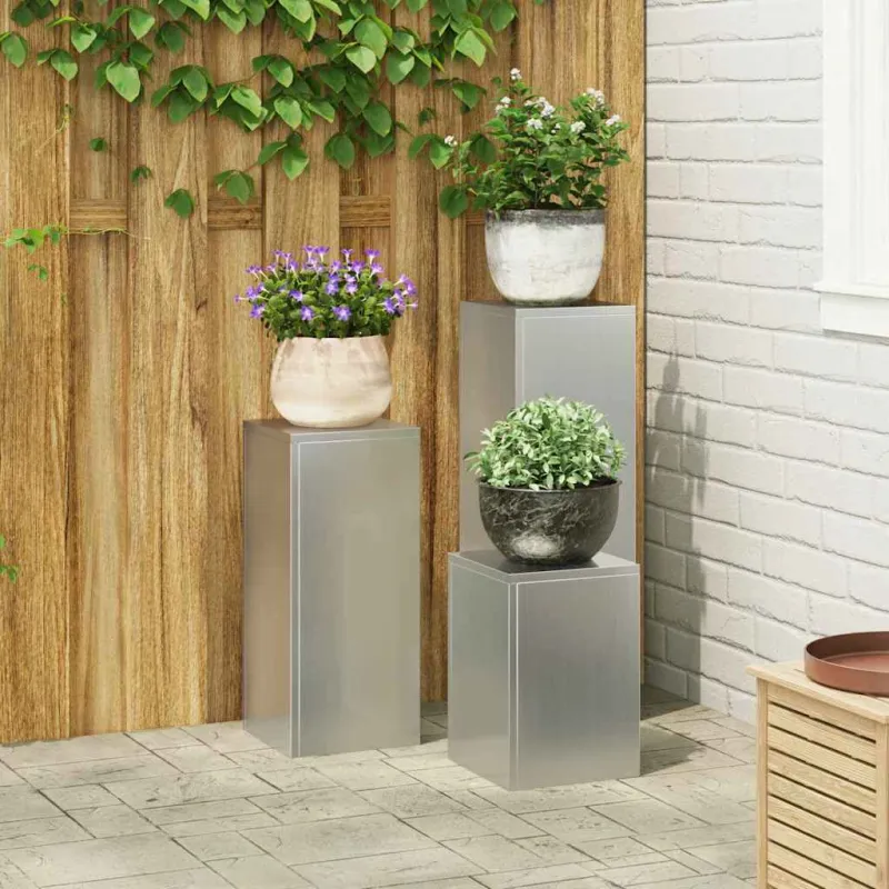 Augalų stovas 3 pcs Sidabro Galvanizuotas plienas