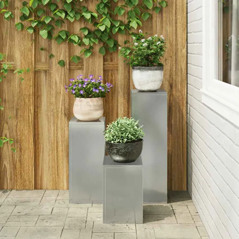 Augalų stovas 3 pcs Sidabro Galvanizuotas plienas