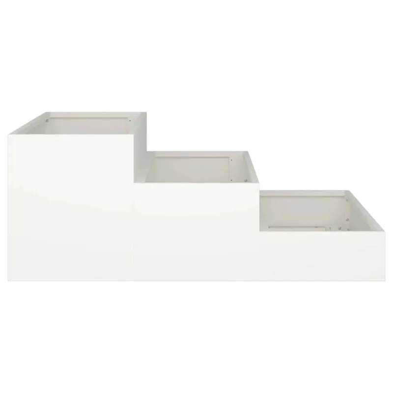 Sodo vazonas Balta 90 x 90 x 35 cm Šaltai valcuotas plienas