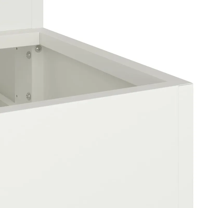 Sodo vazonas Balta 90 x 90 x 35 cm Šaltai valcuotas plienas