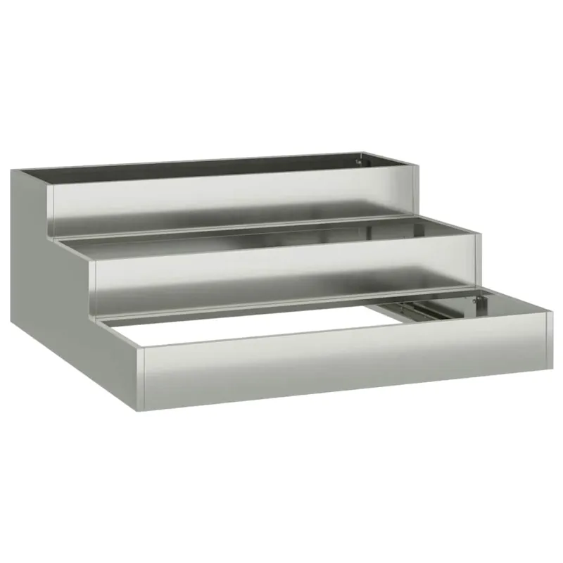 Sodo vazonas Sidabro 90 x 90 x 35 cm Cinkuota plienas