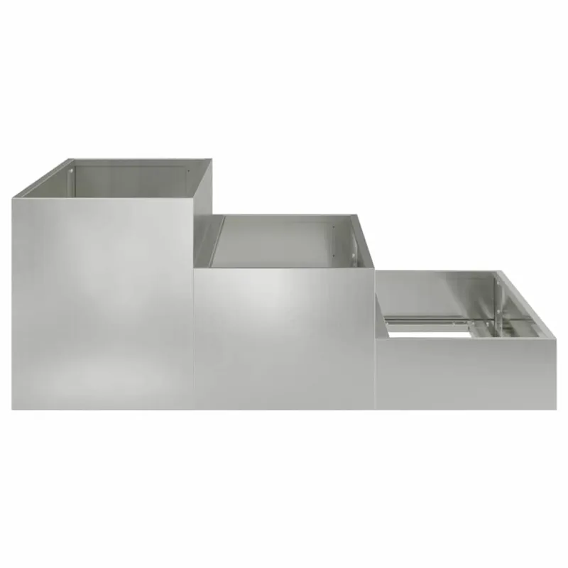 Sodo vazonas Sidabro 90 x 90 x 35 cm Cinkuota plienas