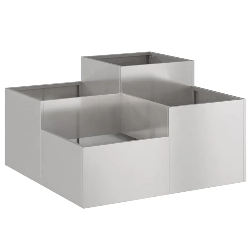 Sodo vazonas Sidabro 80 x 80 x 48 cm Nerūdijantis plienas