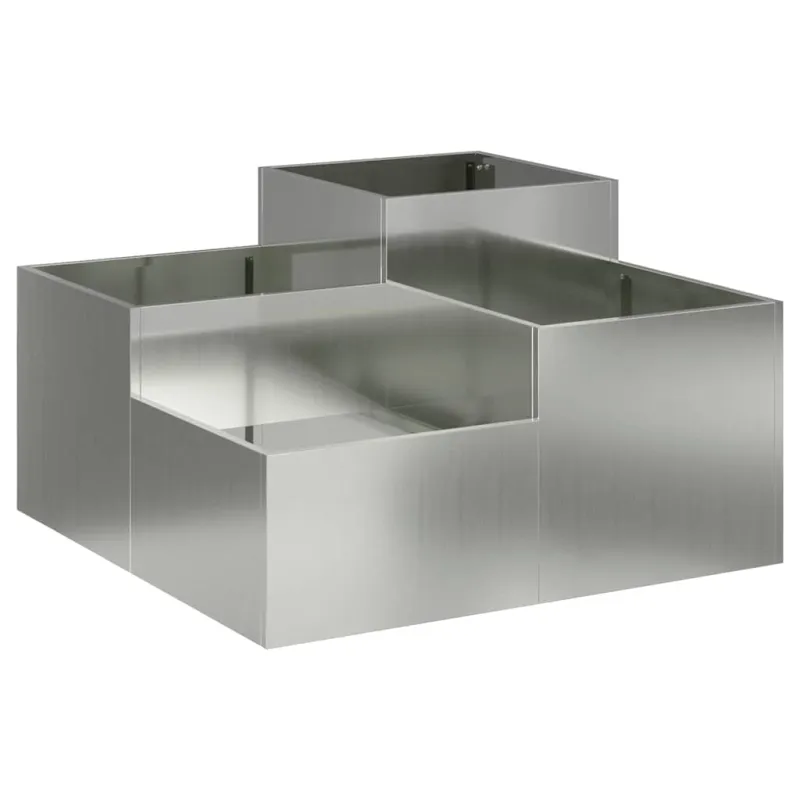 Sodo vazonas Sidabro 80 x 80 x 48 cm Galvanizuotas plienas