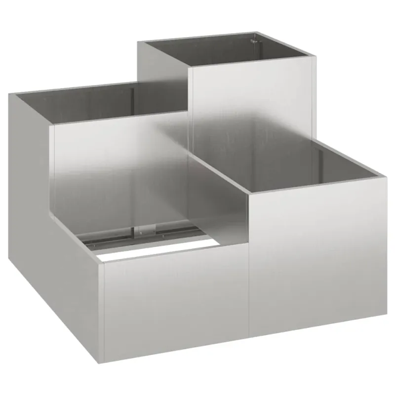 Sodo vazonas Sidabro 80 x 80 x 60 cm Nerūdijantis plienas
