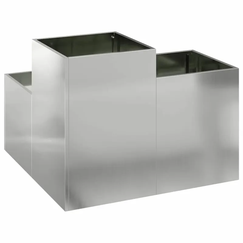 Sodo vazonas Sidabro 80 x 80 x 60 cm Galvanizuotas plienas
