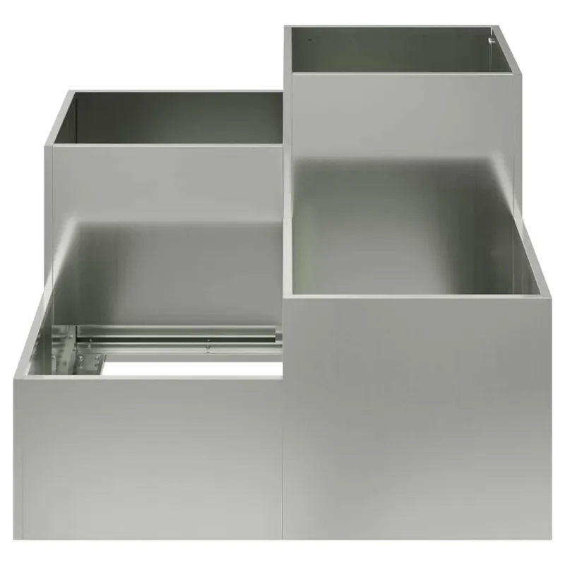 Sodo vazonas Sidabro 80 x 80 x 60 cm Galvanizuotas plienas